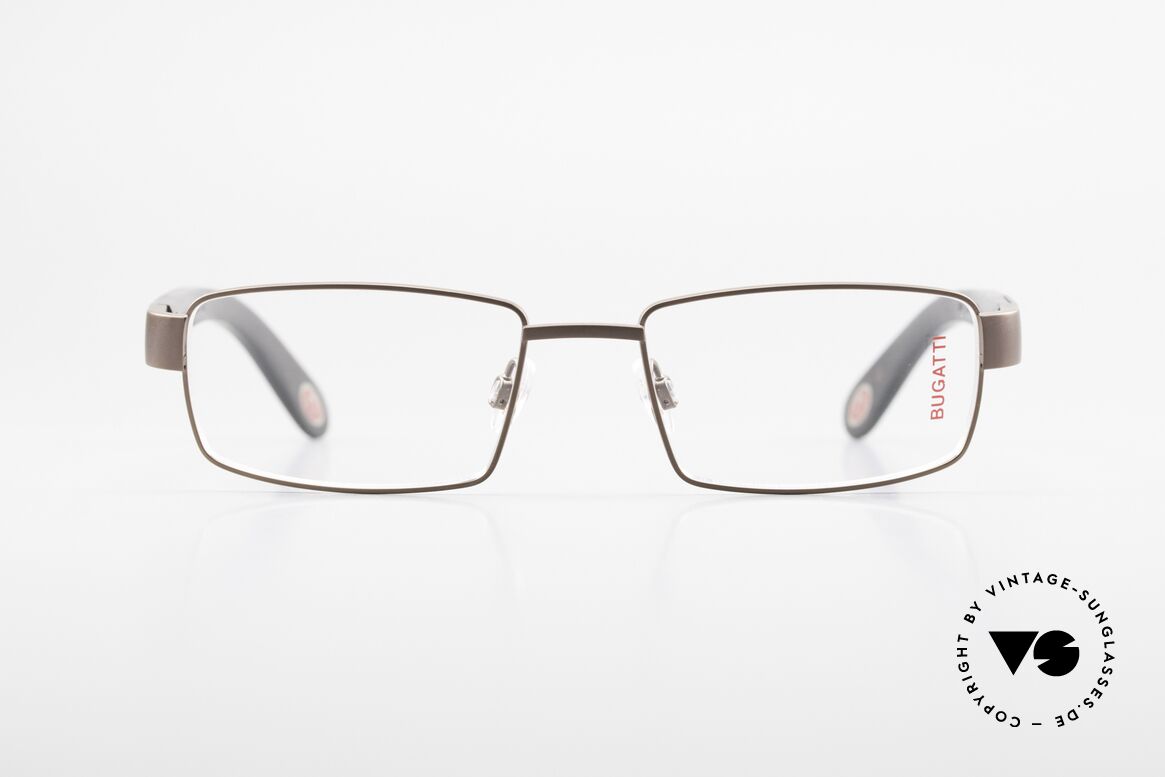 Bugatti 531 Ebony Titanium Eyeglass-Frame, satin brown Titanium frame (in LARGE size 55/18), Made for Men