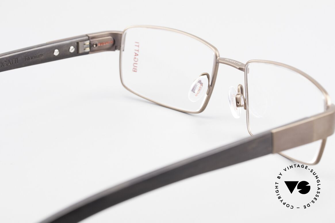 Bugatti 531 Ebony Titanium Eyeglass-Frame, Size: medium, Made for Men