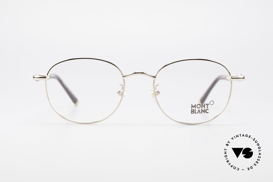 Montblanc MB392 Luxury Panto Frame Rose Gold, top-notch craftsmanship with flexible spring hinges, Made for Men and Women