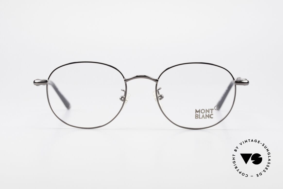 Montblanc MB392 Luxury Panto Frame Gunmetal, Mont Blanc Panto glasses, 392, col. 012, size 51/19, Made for Men and Women