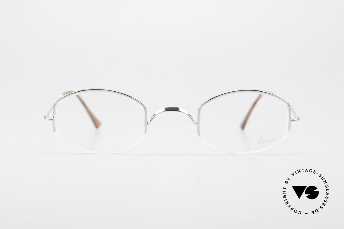 Lunor Classic Semi Rimless Vintage Frame, LUNOR: shortcut for French "Lunette d'Or" (gold glasses), Made for Men and Women