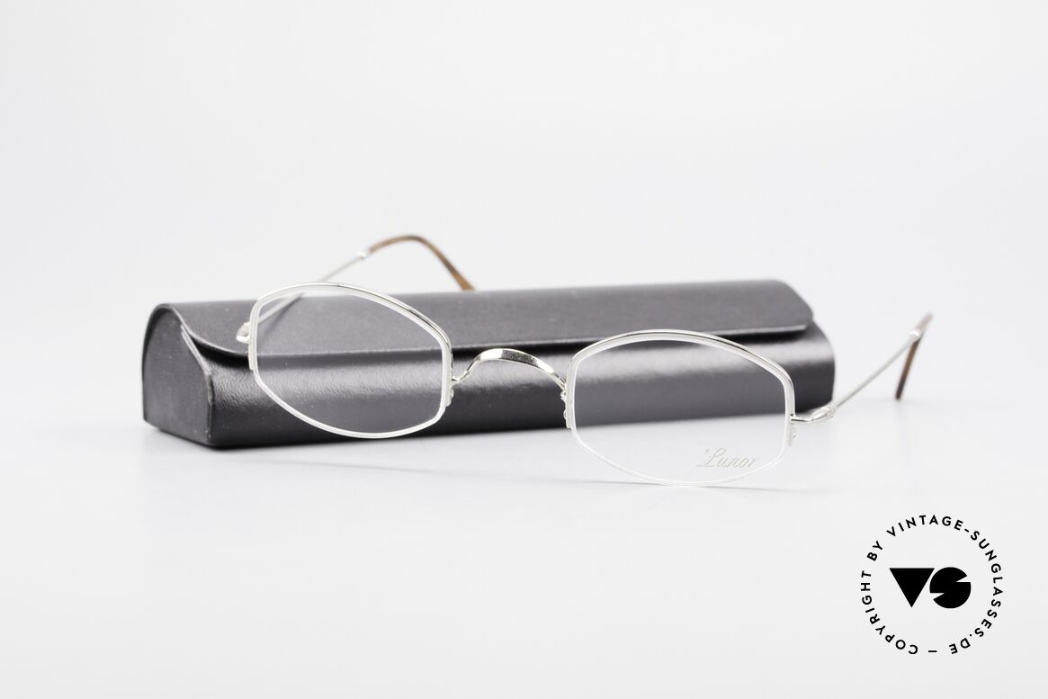 Lunor Classic Semi Rimless Vintage Frame, Size: extra small, Made for Men and Women