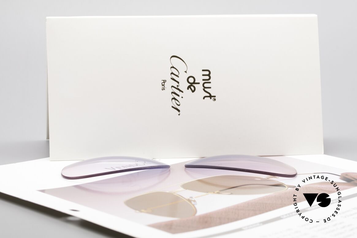 Cartier Vendome Lenses - M Sun Lenses Blue Pink Gradient, made by our optician (thus, brand-new and scratch-free), Made for Men