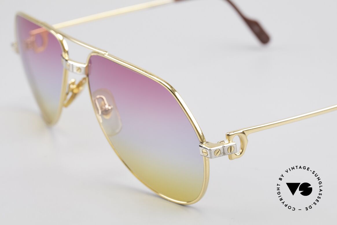 Cartier Vendome Santos - S Luxury Aviator Sunglasses 80's, worn by actor Christopher Walken (JAMES BOND, 1985), Made for Men and Women