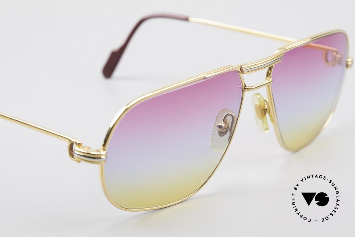 Cartier Tank - M 22ct Gold-Plated Tricolored, new TRICOLORED lenses: triple tint looks like a sunrise, Made for Men and Women