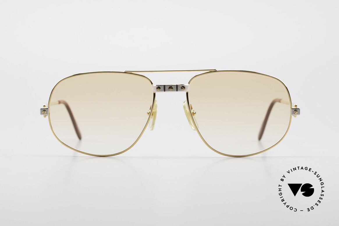 Cartier Romance Santos - L Luxury Vintage Sunglasses 80's, vintage Cartier sunglasses; model ROMANCE SANTOS, Made for Men