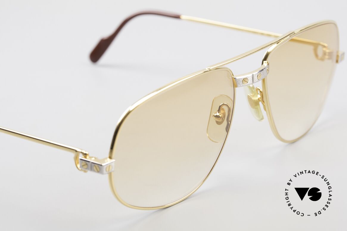 Cartier Romance Santos - L Luxury Vintage Sunglasses 80's, 2. hand model, but in mint condition (incl. Bvlgari case), Made for Men