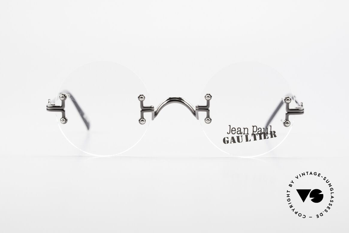 Jean Paul Gaultier 55-9172 Rimless JPG Designer Glasses, 90's vintage designer eyeglass-frame by J.P. Gaultier, Made for Men and Women