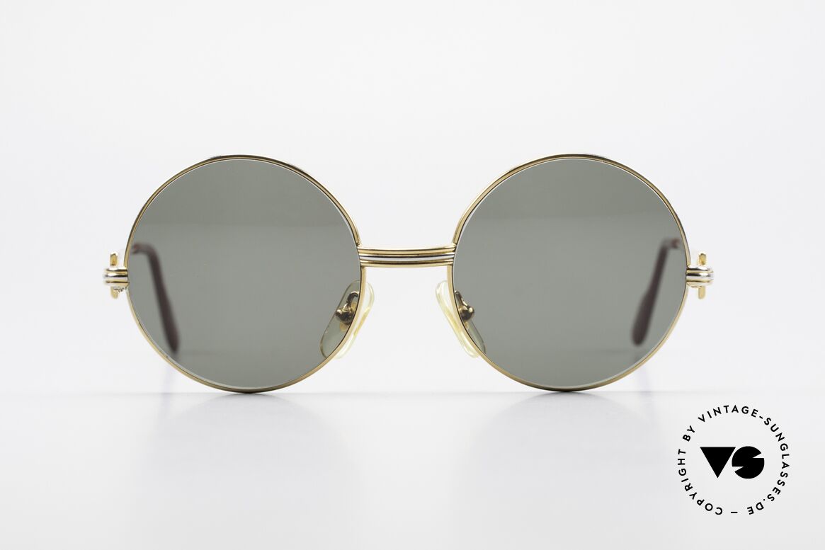 Cartier Round Customized Prototype One of a kind 2. Hand, unique round vintage Cartier sunglasses, Made for Men and Women