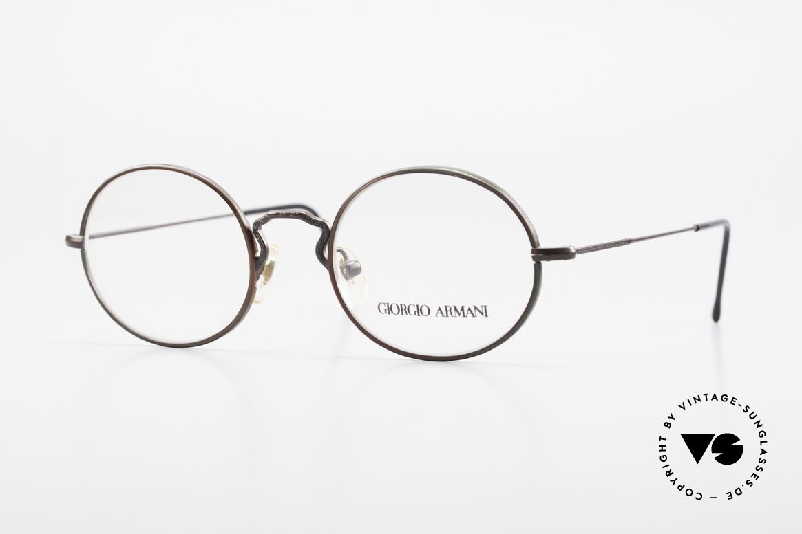 Giorgio Armani 247 Finish Shines Brown And Green, vintage designer eyeglasses by Giorgio Armani, Italy, Made for Men