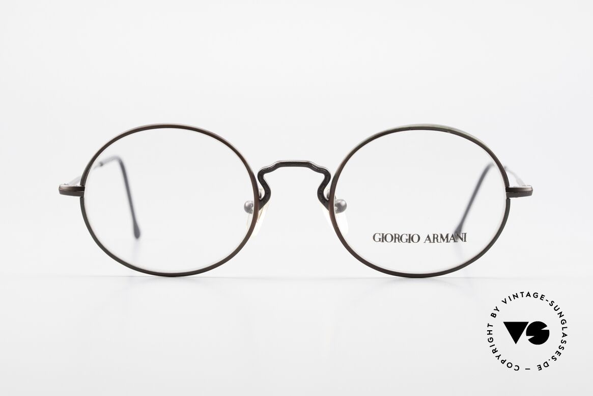 Giorgio Armani 247 Finish Shines Brown And Green, oval frame design; M size 49/20 - a timeless classic!, Made for Men