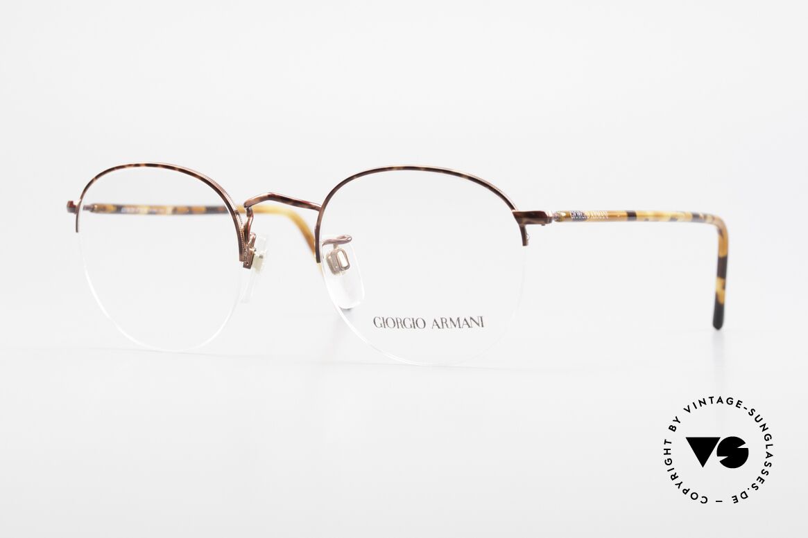 Giorgio Armani 142 Rimless Panto Glasses Small, timeless GIORGIO ARMANI vintage designer glasses, Made for Men and Women