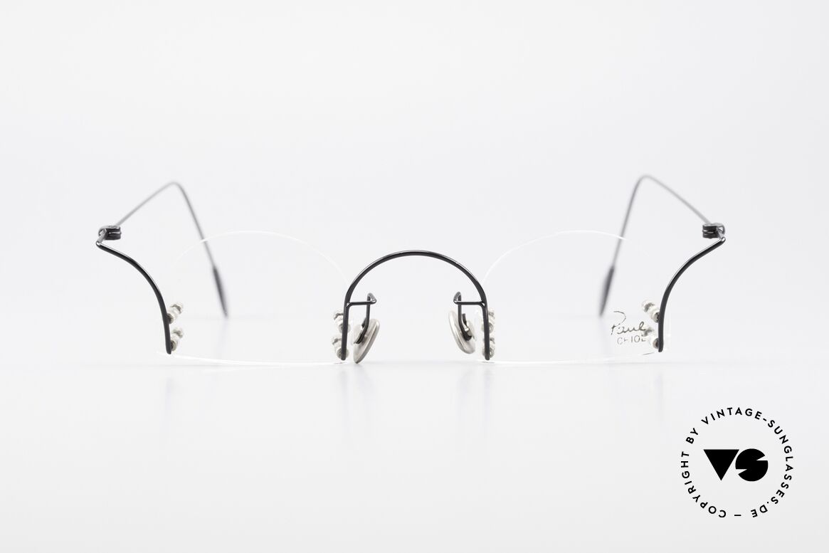 Paul Chiol 2000 Unique Rimless Eyeglasses, vintage 90's Paul Chiol designer eyeglass-frame, Made for Men and Women
