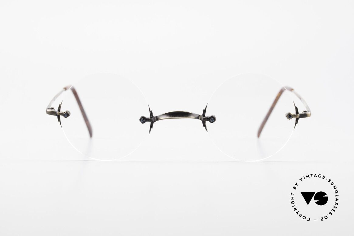 Bonneville by Brendel Timeless Plain Rimless Specs, Bonneville by Brendel, model 6, vintage frame, Made for Men and Women