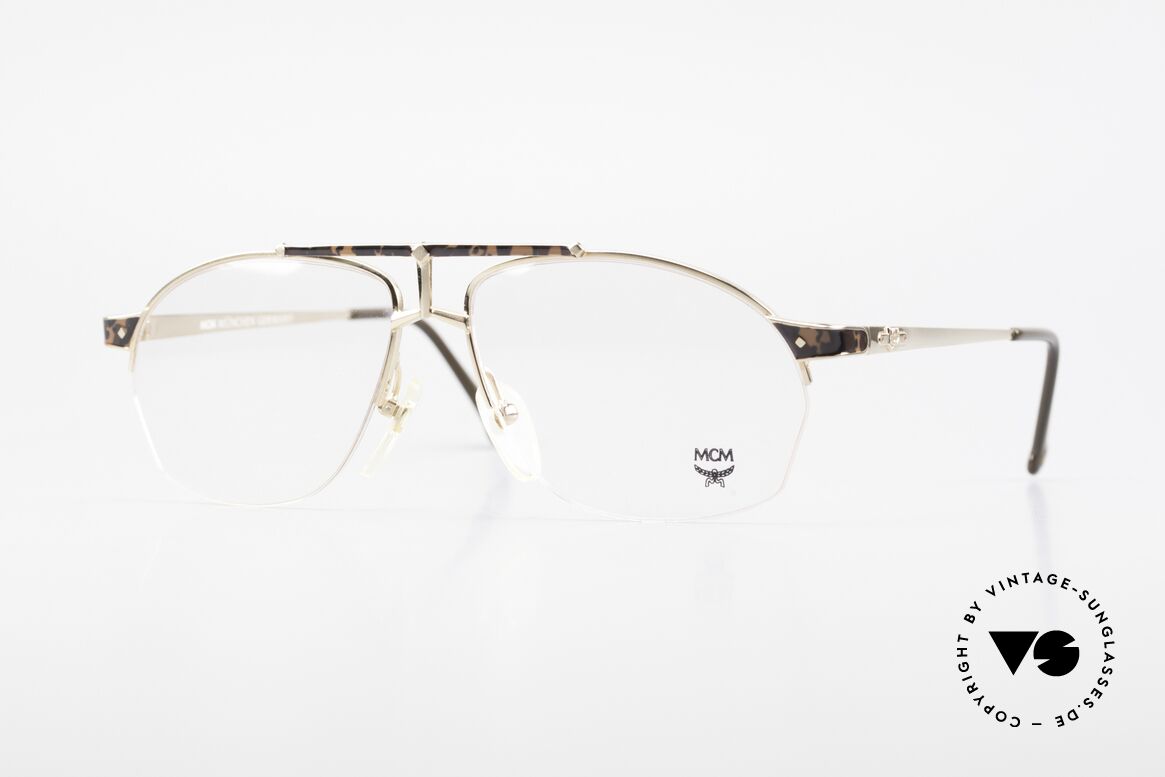 MCM München 10 Gold Plated Frame Root Wood, old designer eyeglasses by MCM from the early 1990's, Made for Men