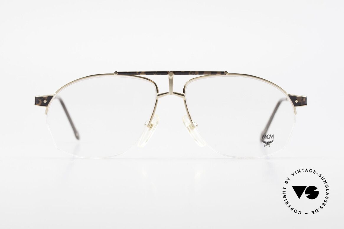 MCM München 10 Gold Plated Frame Root Wood, old designer eyeglasses by MCM from the early 1990's, Made for Men