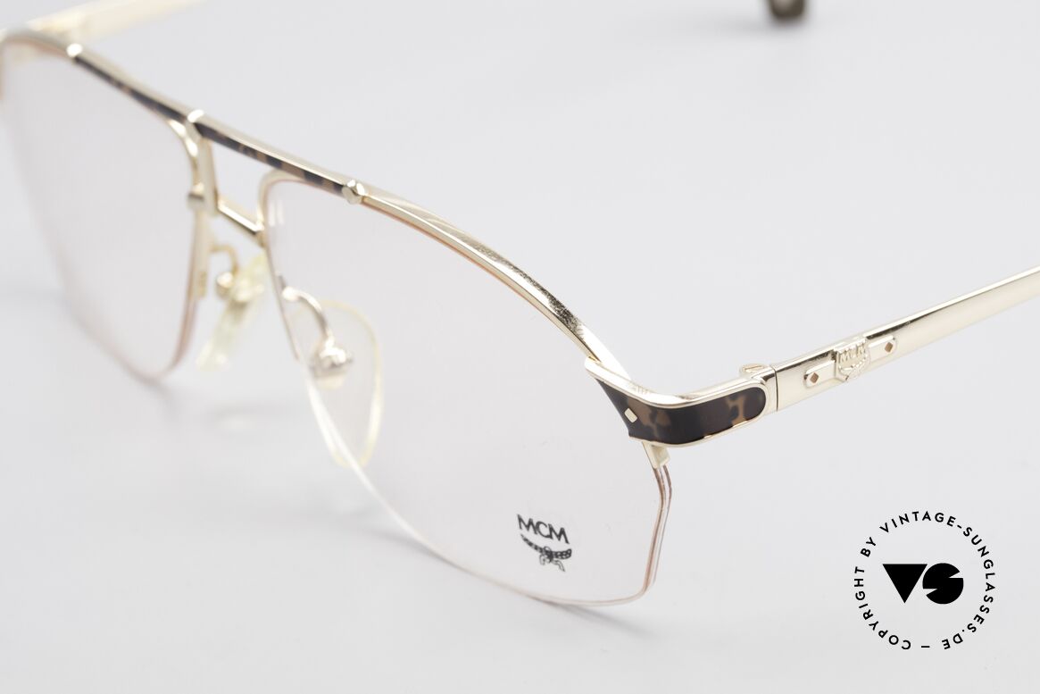 MCM München 10 Gold Plated Frame Root Wood, very comfortable frame (semi rimless) in L size 56/22, Made for Men