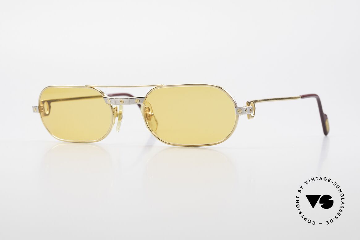 Cartier MUST Santos - S Elton John Sunglasses 1980s, MUST: the first model of the Lunettes Collection '83, Made for Men and Women