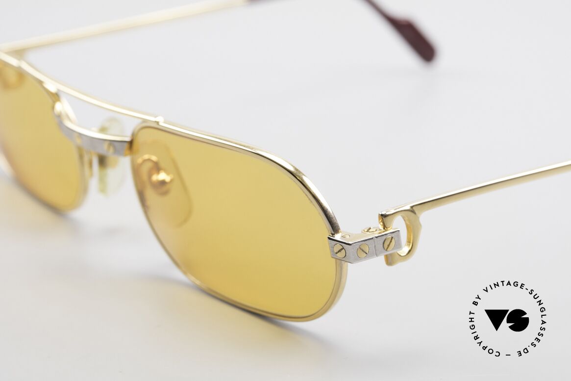Cartier MUST Santos - S Elton John Sunglasses 1980s, 2nd hand, but in a mint condition + orig. Cartier box, Made for Men and Women