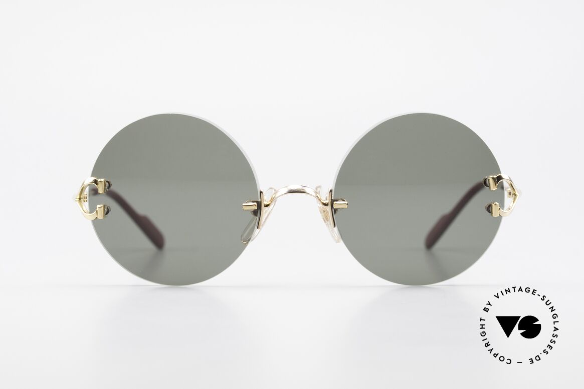 Cartier Madison Limited Special Edition in Large Size, noble rimless CARTIER luxury sunglasses from 1997, Made for Men