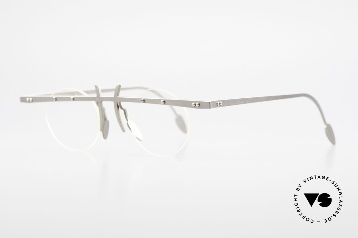 Theo Belgium Tita VI 3 Crazy Eyeglasses Titanium 90s, TITA SERIES = L titanium frames by Theo from the 90's, Made for Men and Women