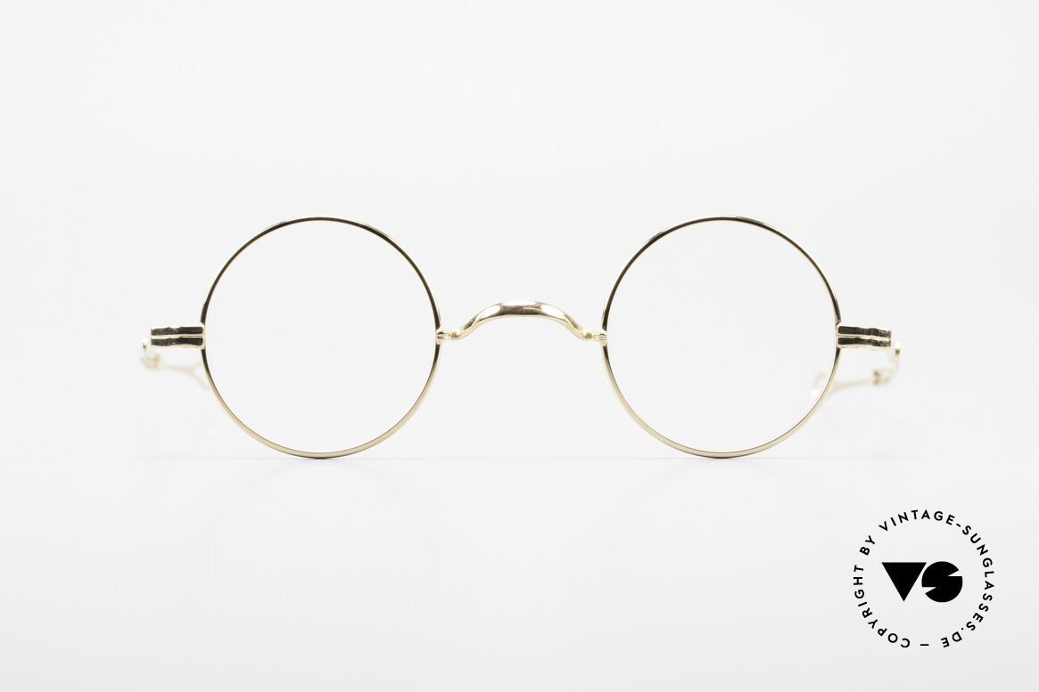 Lunor I 12 Telescopic Extendable Vintage Frame, Lunor: timeless classics, GOLD-plated, made in Germany, Made for Men and Women