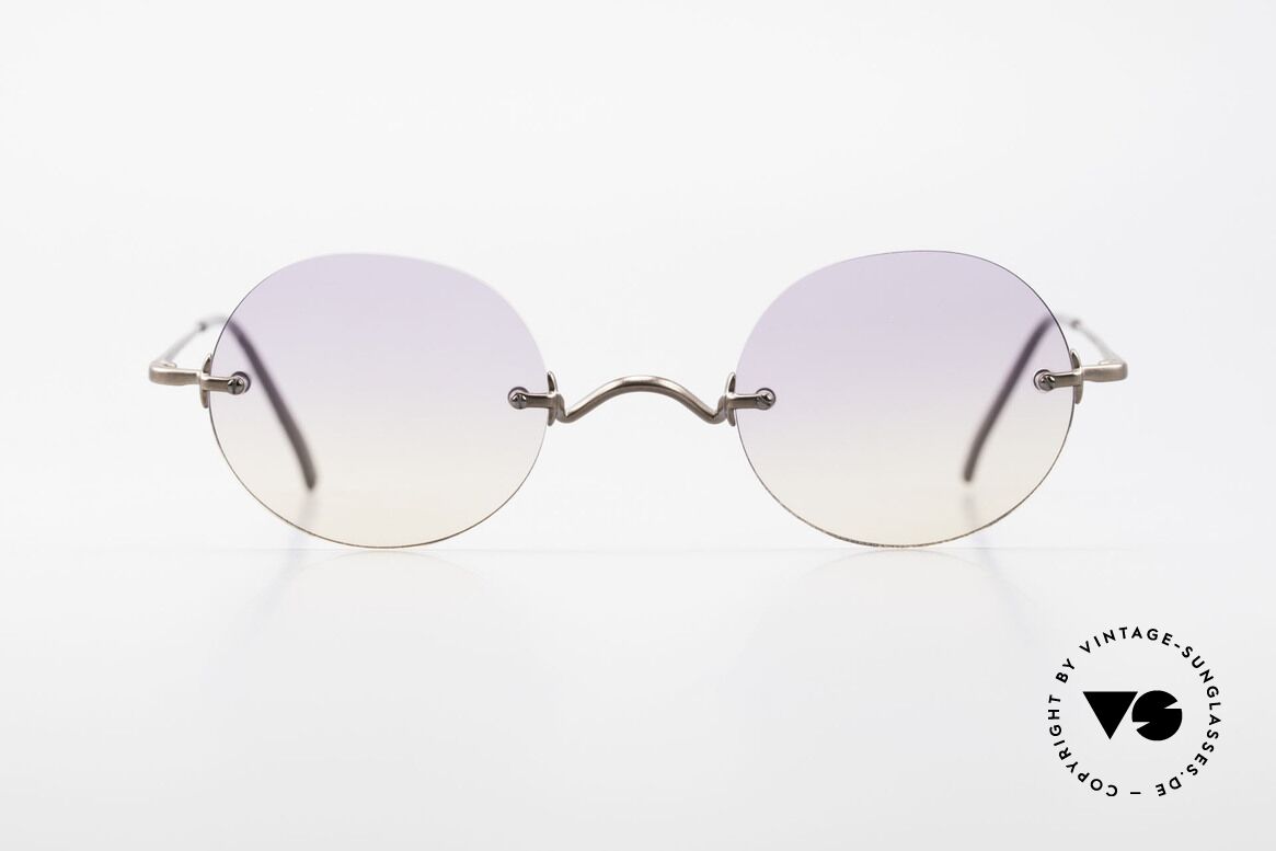 Freudenhaus Flemming Rimless Sunglasses Round, rimless designer shades by FREUDENHAUS, Munich, Made for Men and Women