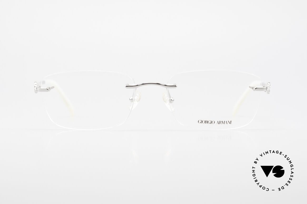 Giorgio Armani 310 Rimless Vintage Eyeglasses, interesting Giorgio Armani vintage designer specs, Made for Men and Women