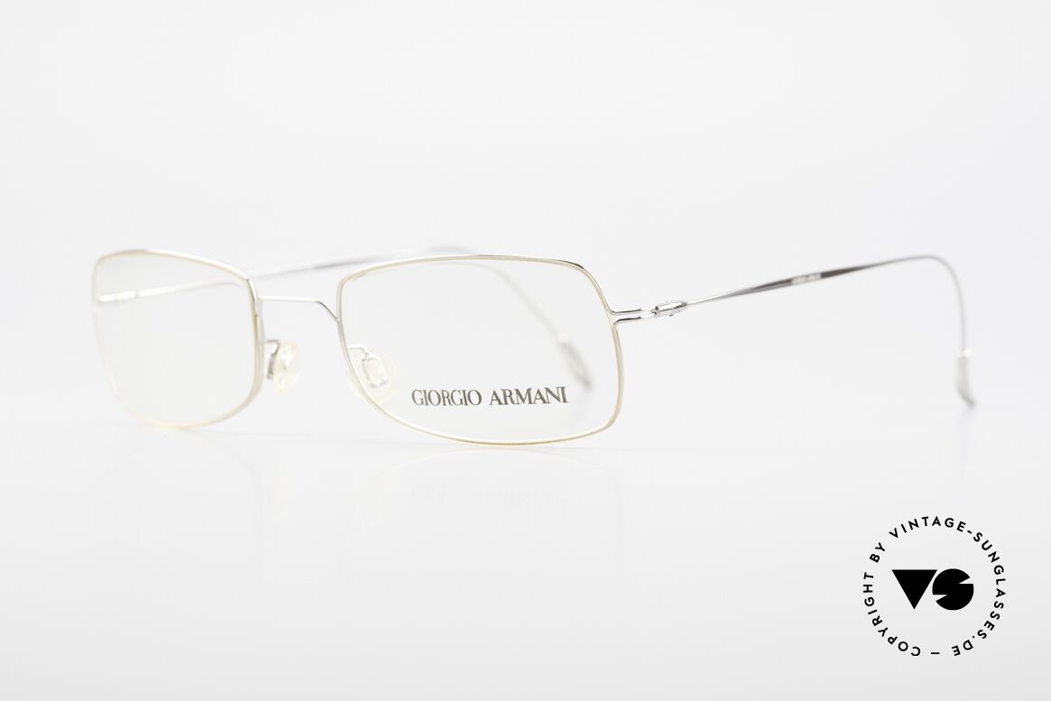 Giorgio Armani 1091 Small Wire Glasses Unisex, timeless square frame design, in top-notch quality, Made for Men and Women