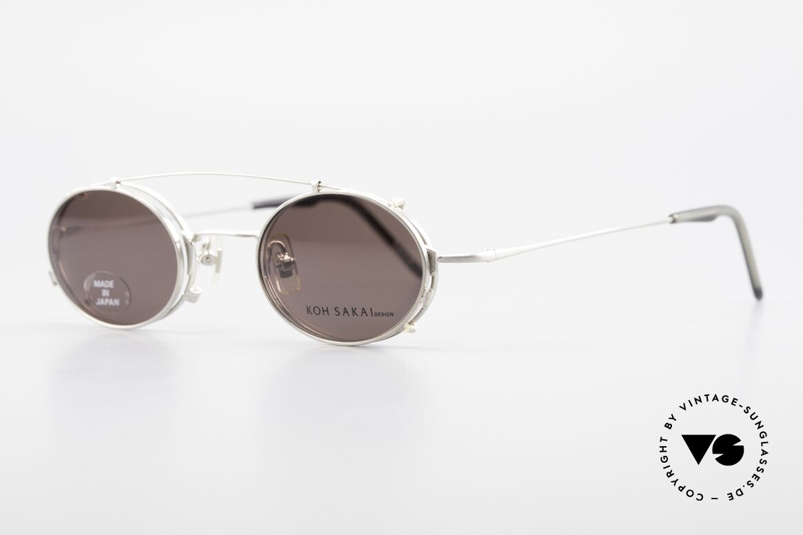 Koh Sakai KS9711 Small Oval Glasses Clip On, designed in Los Angeles and produced in Sabae (Japan), Made for Men and Women