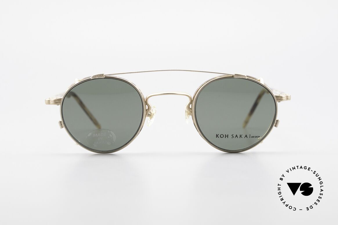Koh Sakai KS9403 Small Oval Panto Frame Clip On, rare, vintage Koh Sakai glasses with clip-on from 1997, Made for Men and Women