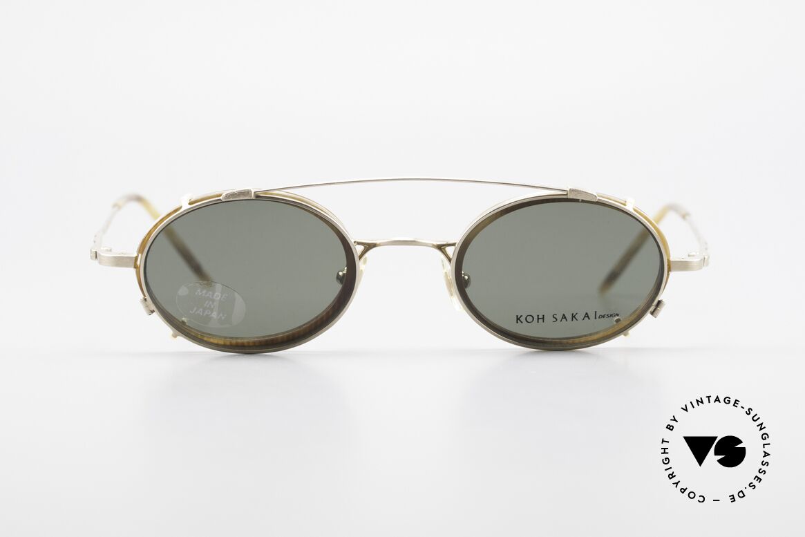Koh Sakai KS9831 90's Frame Made in Japan Oval, rare, vintage Koh Sakai glasses with clip-on from 1997, Made for Men Koh Sakai KS9831 90's Frame Made in Japan Oval, rare, vintage Koh Sakai glasses with clip-on from 1997, Made for Men