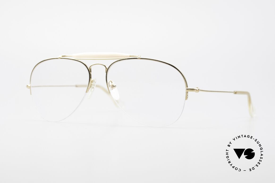 Ray Ban Balfast 810 Gold Doublé Old Vintage Frame, 80's Ray-Ban designer eyeglasses by Bausch&Lomb, Made for Men