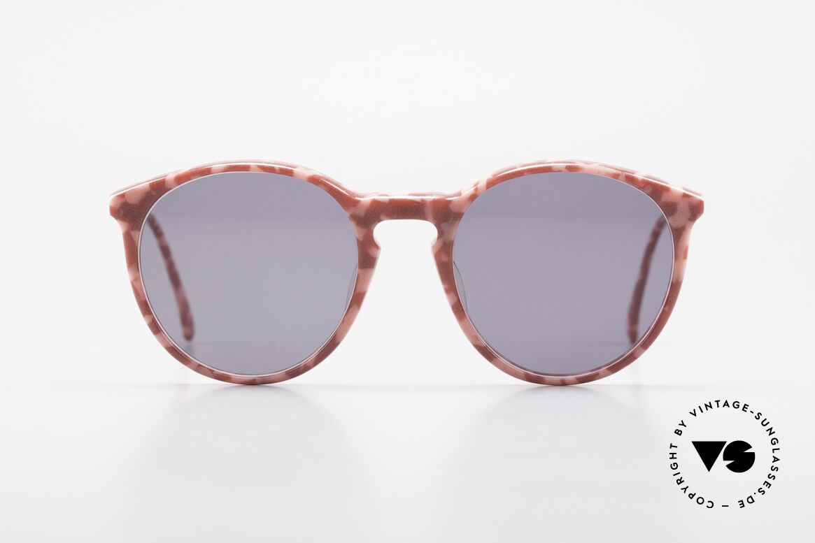 Alain Mikli 901 / 172 Panto Shades Red Pink Marbled, classic 'panto'-design with solid gray sun lenses, Made for Women