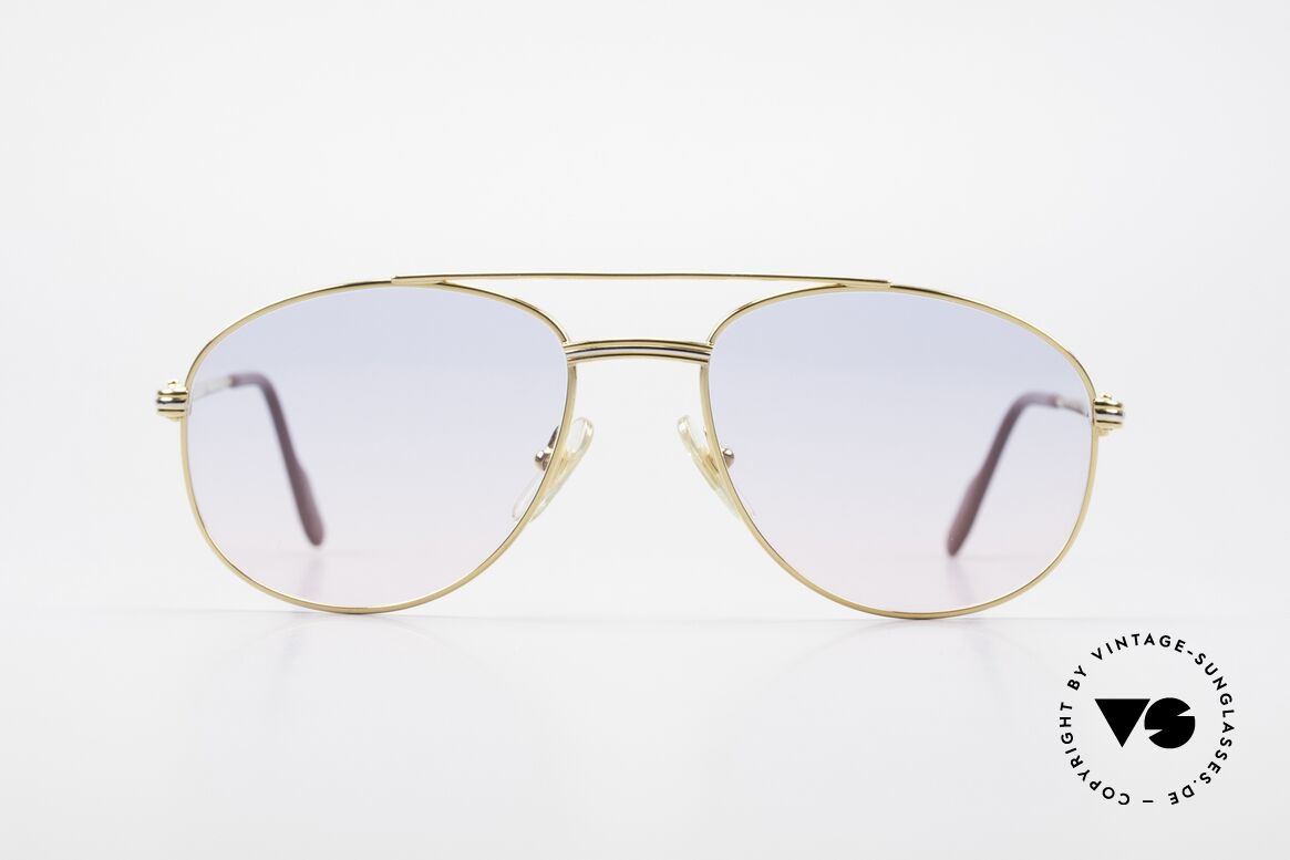 Cartier Driver Baby Blue Pink Gradient Lenses, precious Cartier sunglasses for men of the mid 1990's, Made for Men
