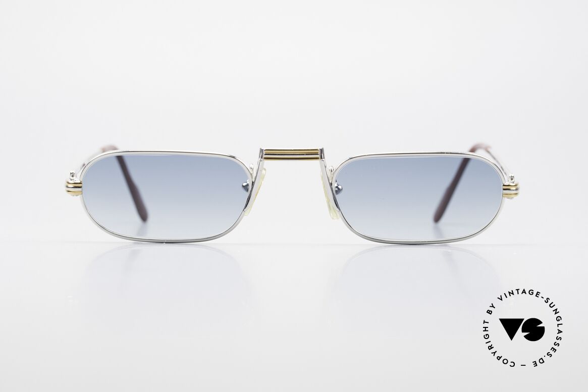 Cartier Demi Lune LC Platinum Reading Frame 1987, mod. 'Demi Lune' was launched in 1987 and made till 1997, Made for Men