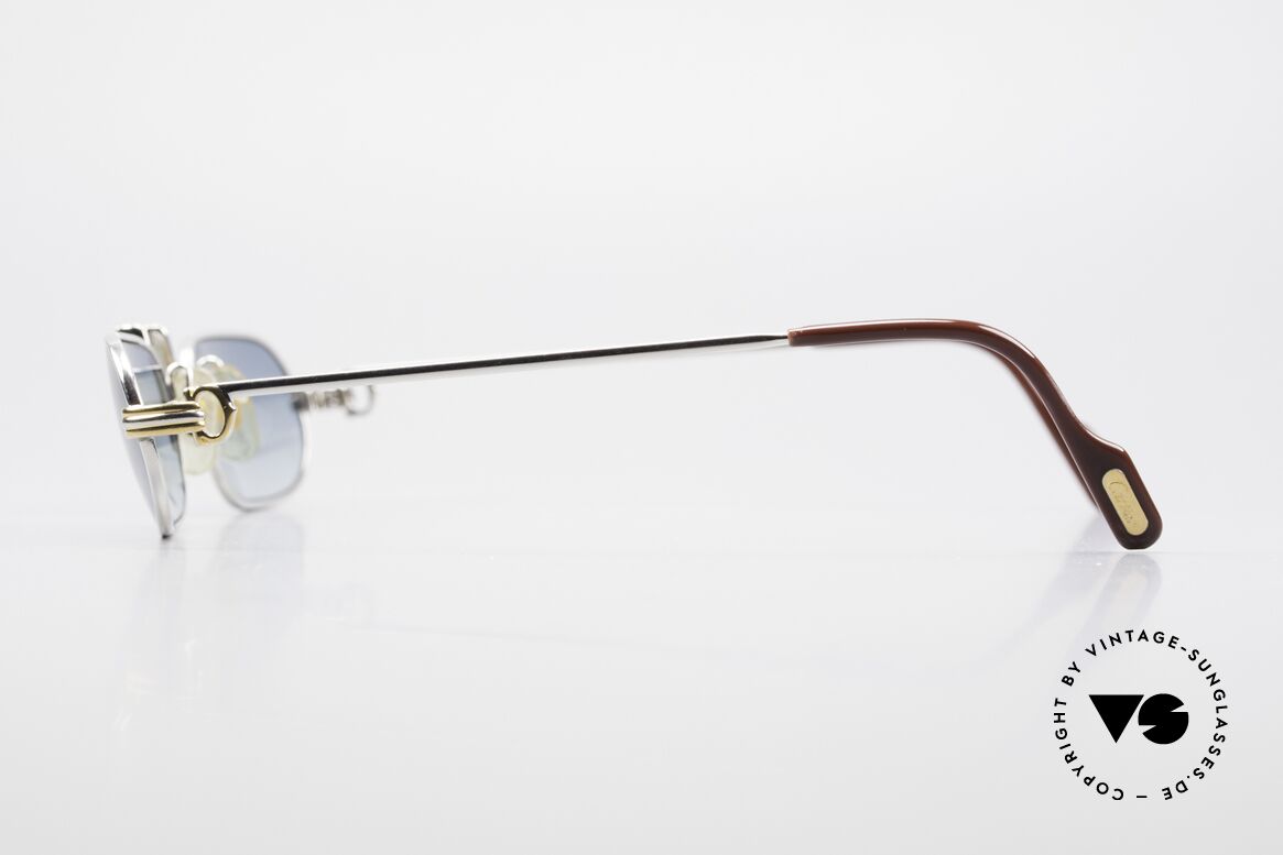 Cartier Demi Lune LC Platinum Reading Frame 1987, rare & expensive edition with platinum finish; pure luxury, Made for Men