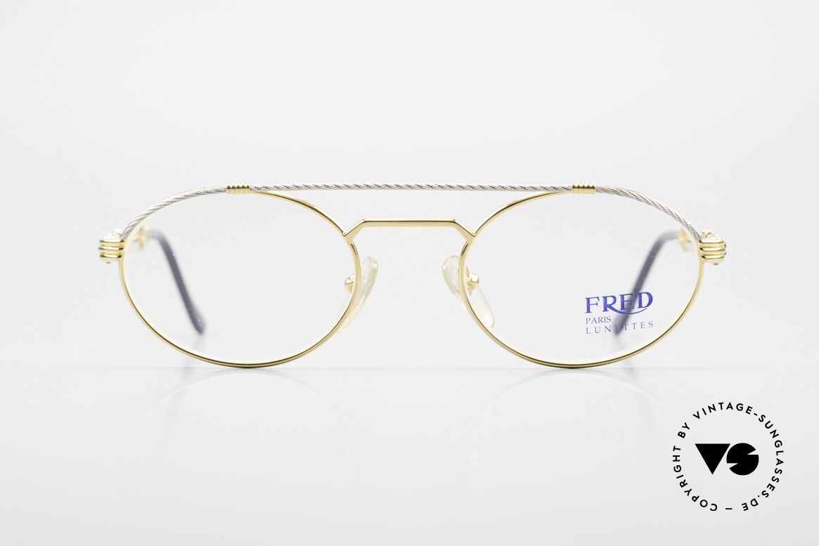 Fred Winch Small Oval Luxury Eyeglasses, OVAL eyeglass-frame by FRED, Paris from the 1990's, Made for Men