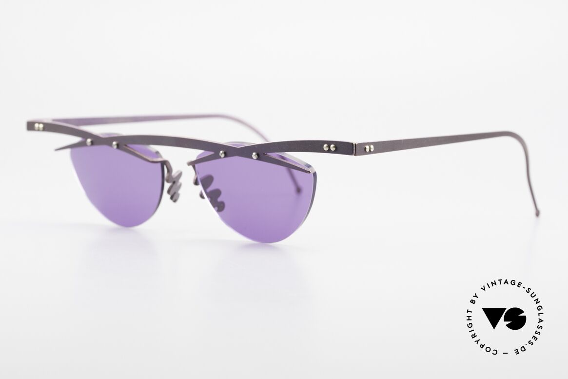 Theo Belgium Tita III 4 XL Crazy Vintage Sunglasses, TITA SERIES = XL titanium frames by Theo from the 90's, Made for Men and Women