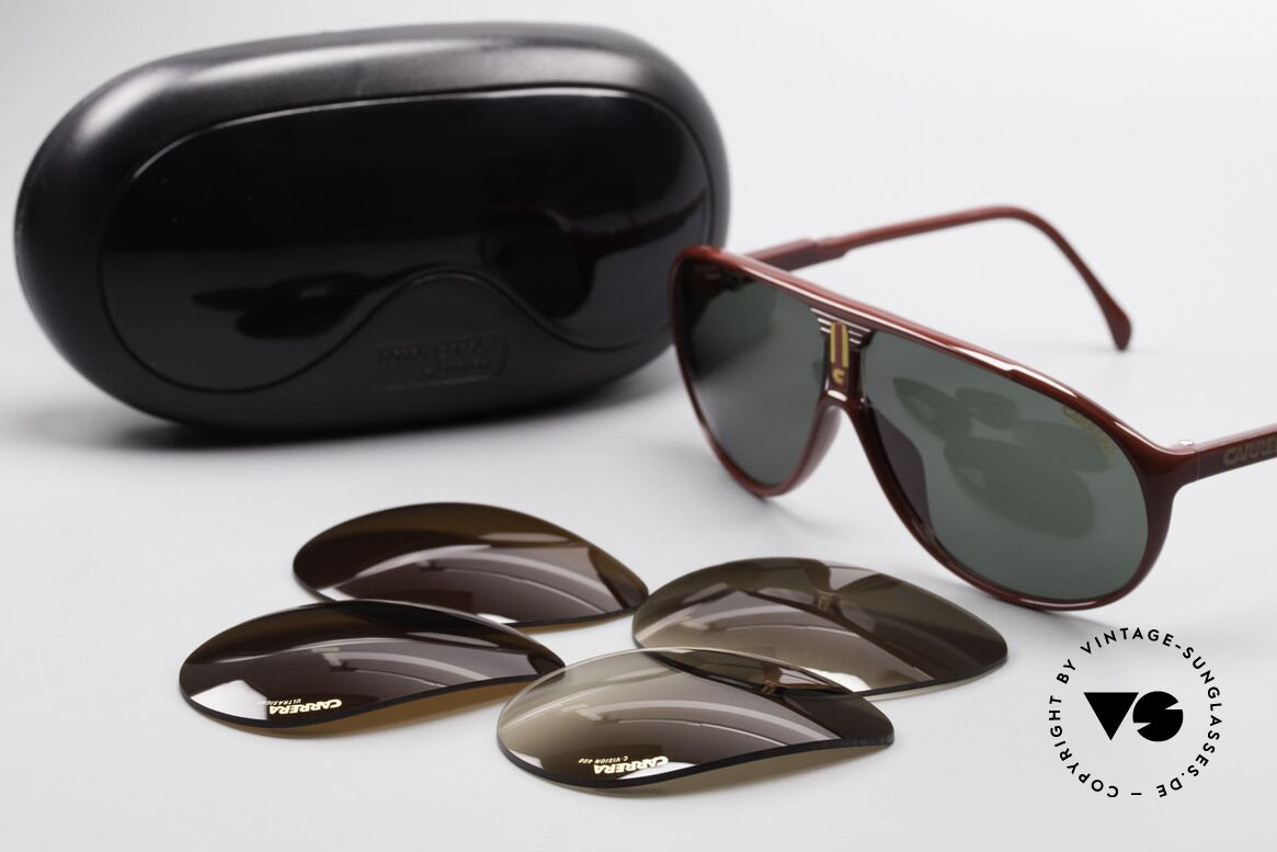 Carrera 5412 3 Sets Of Different Sun Lenses, NO RETRO SHADES, but an app. 30 years old ORIGINAL!, Made for Men and Women