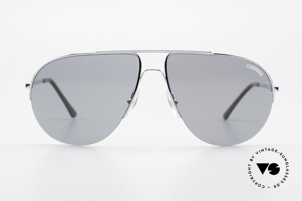 Carrera 5589 Large 80's Aviator Sunglasses, half rimless (lightweight - very pleasant to wear), Made for Men