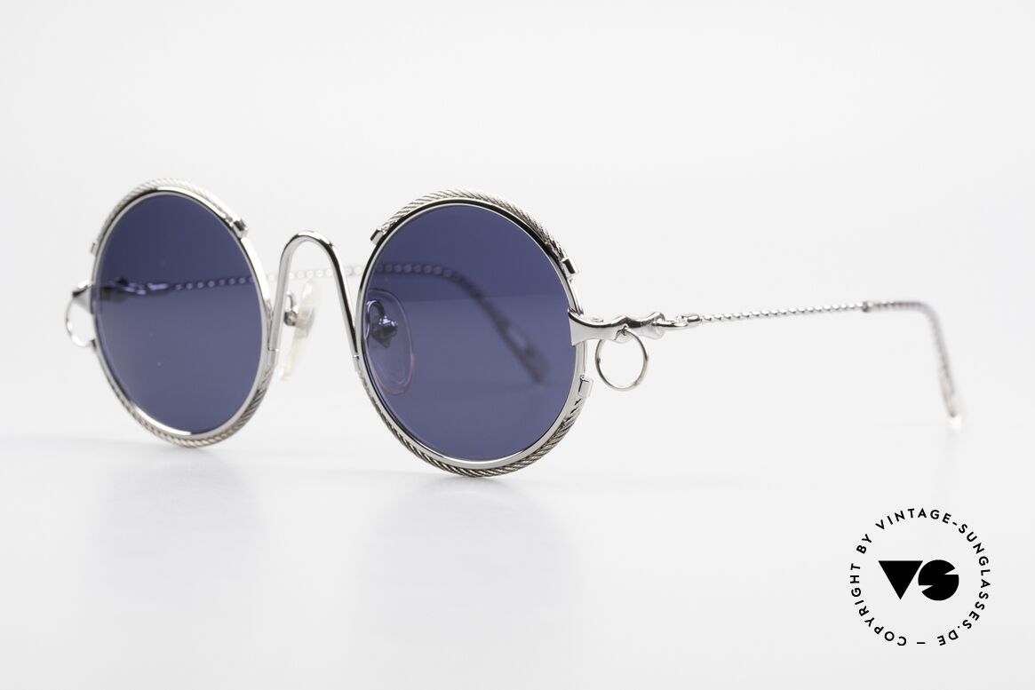 Jean Paul Gaultier 56-0176 Rihanna Piercing Sunglasses, the front part and temples are twisted like a hawser, Made for Men and Women