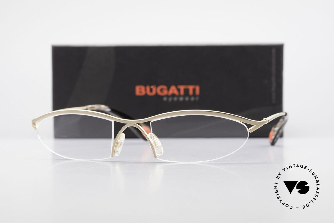 Bugatti 342 Odotype Semi Rimless Nylor Frame, Size: medium, Made for Men