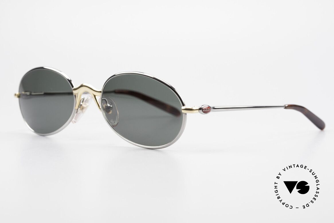 Bugatti 22126 Rare Oval 90's Vintage Shades, 1st class comfort due to spring temples (TOP quality), Made for Men