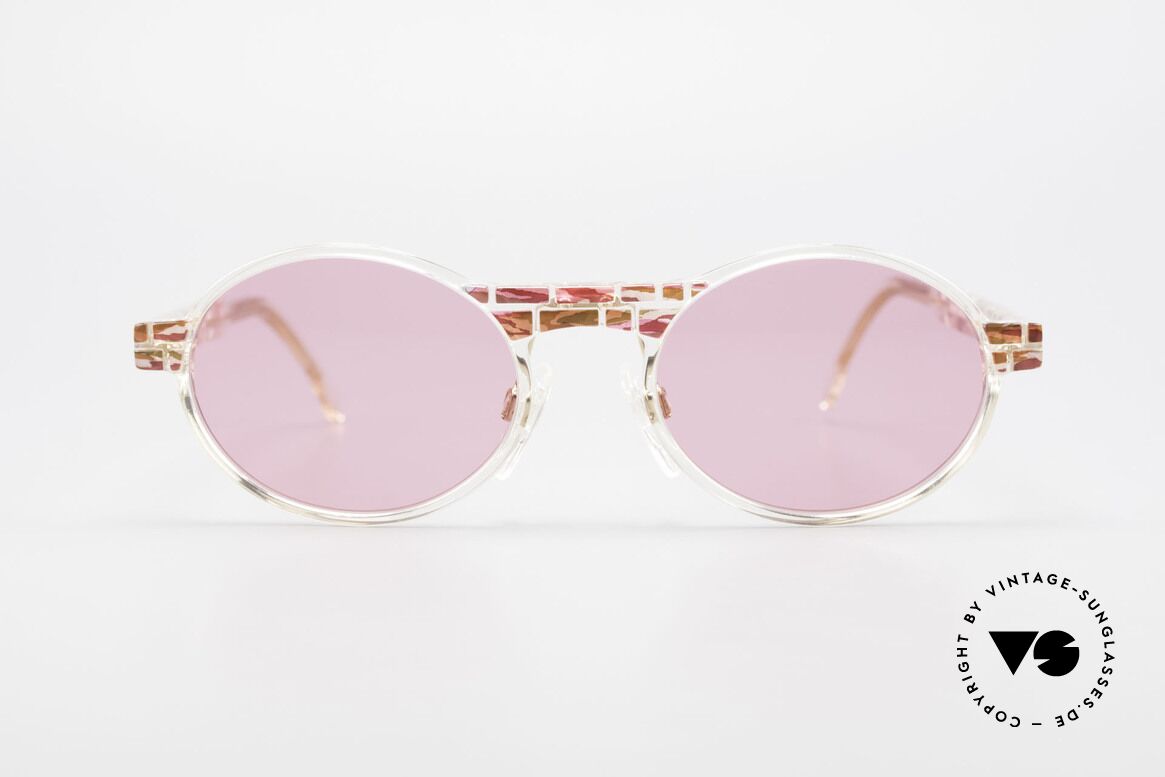 Cazal 510 Oval Pink Vintage Sunglasses, rare Cazal vintage glasses of the Crystal 500's Series, Made for Women