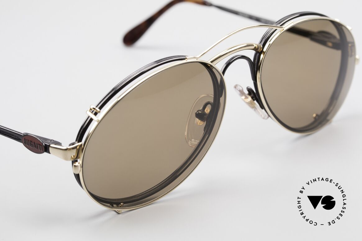 Bugatti 03326 Men's 80's Eyeglasses Clip On, unworn (like all our vintage Bugatti designer shades), Made for Men