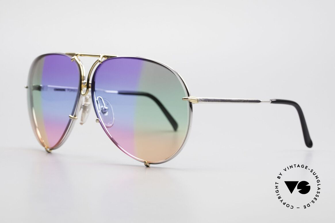 Porsche 5623 One Of A Kind 6times Gradient, sextuple colored: purple/blue/pink olive/green/yellow, Made for Men and Women