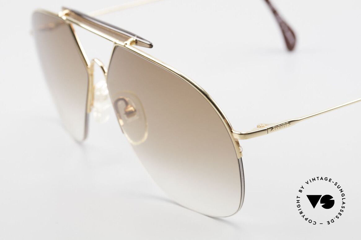 Alpina TR8 Rimless 80's Aviator Frame, half rimless = very pleasant to wear (in size 62/13), Made for Men