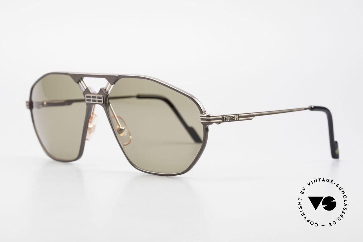 Ferrari F22/S Men's Rare Vintage XL Shades, modified "aviator sunglasses"; flexible spring hinges, Made for Men