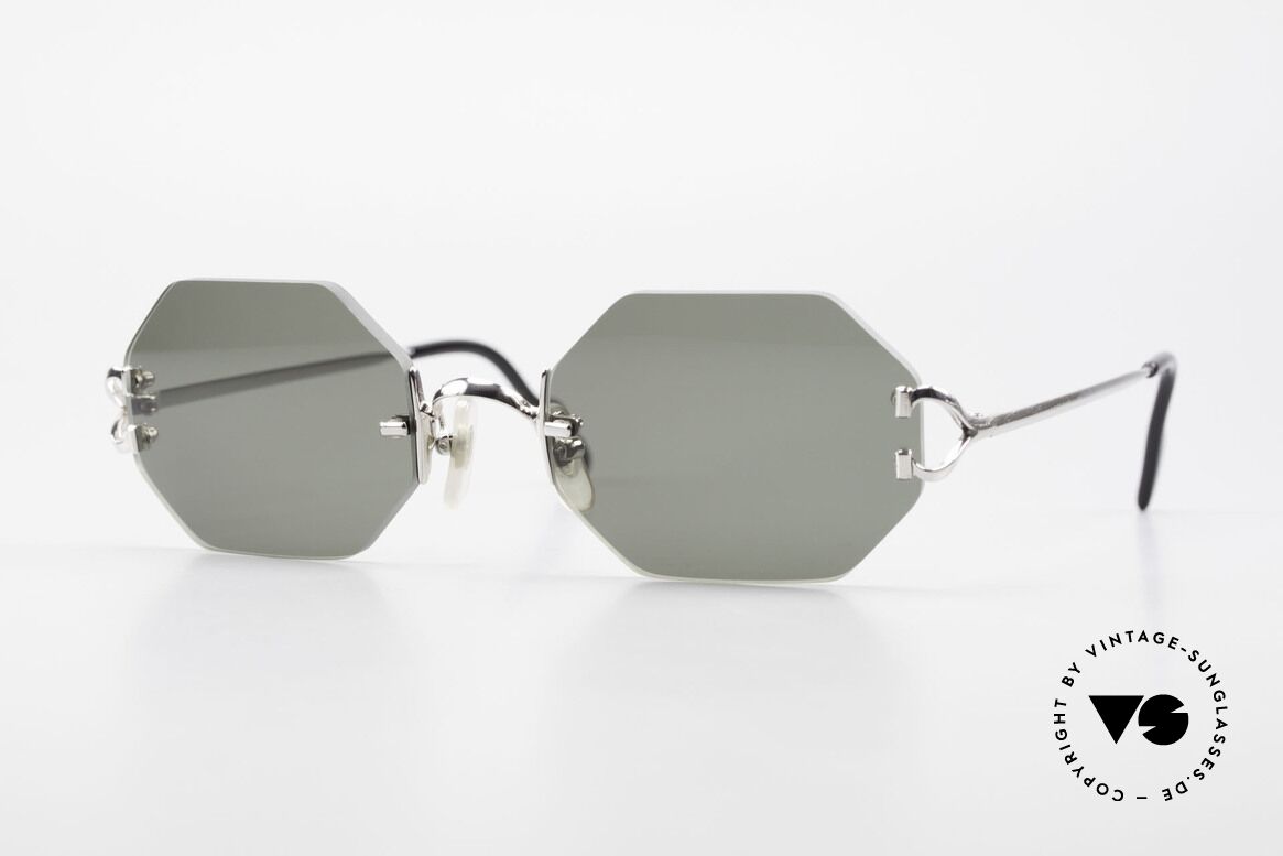 Cartier Rimless Octag - M Octagonal Luxury Sunglasses, octagonal rimless CARTIER luxury shades from '97, Made for Men and Women